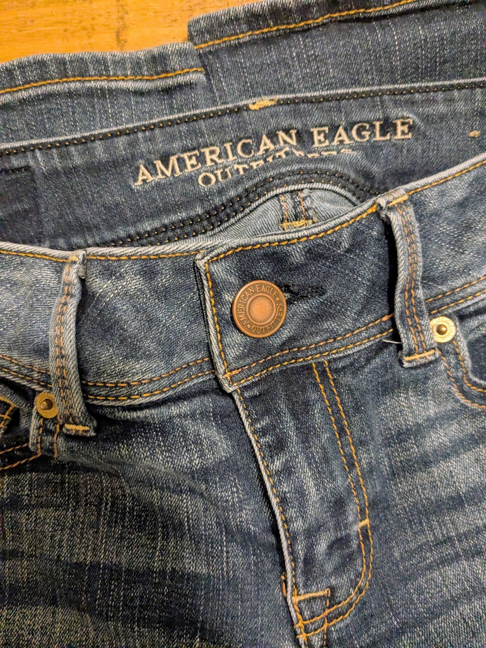 American Eagle Kick Boot Super Stretch Jeans Size 2 Short - Picture 3 of 6